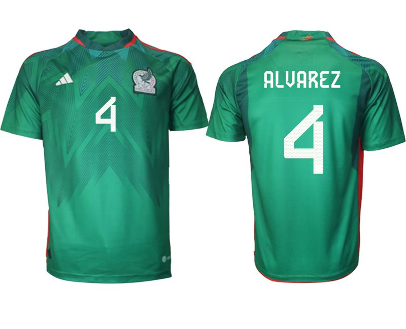 Men 2022 World Cup National Team Mexico home aaa version green #4 Soccer Jerseys